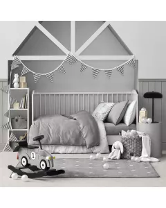 Bed linen set for babies ANTHRACITE 