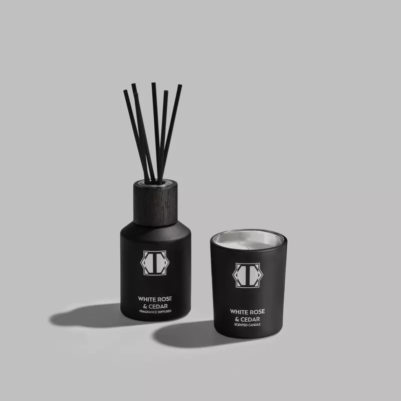 Home fragrance set WHITE ROSE & CEDAR