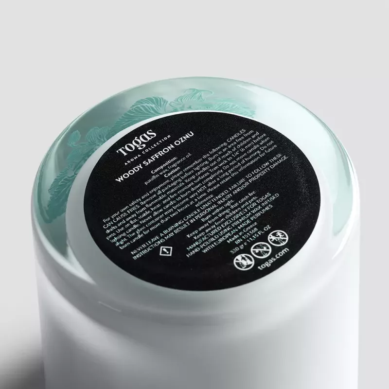 Scented candle WOODY SAFFROM OZNU