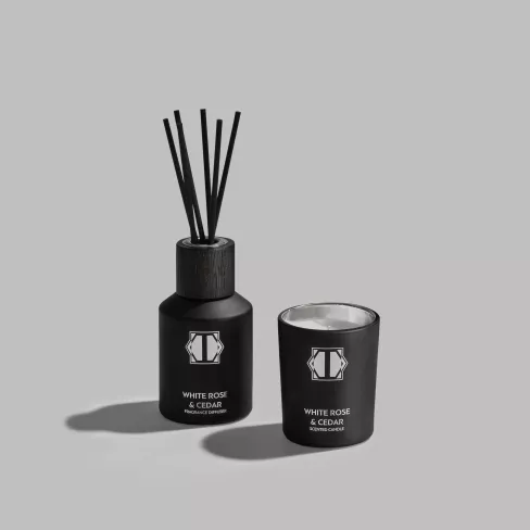 Home fragrance set WHITE ROSE & CEDAR